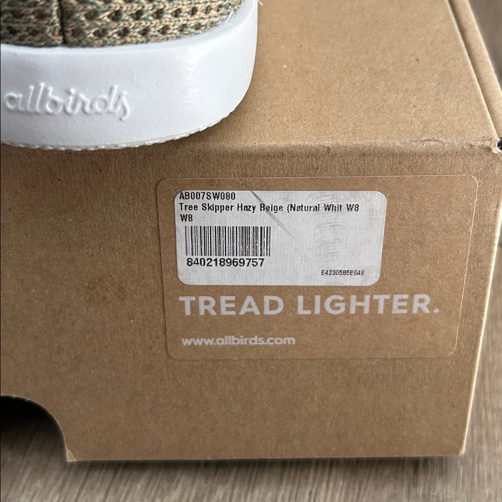 NIB Allbirds Tree Skipper Sneakers Hazy Beige Size Women’s US8 - Picture 9 of 9